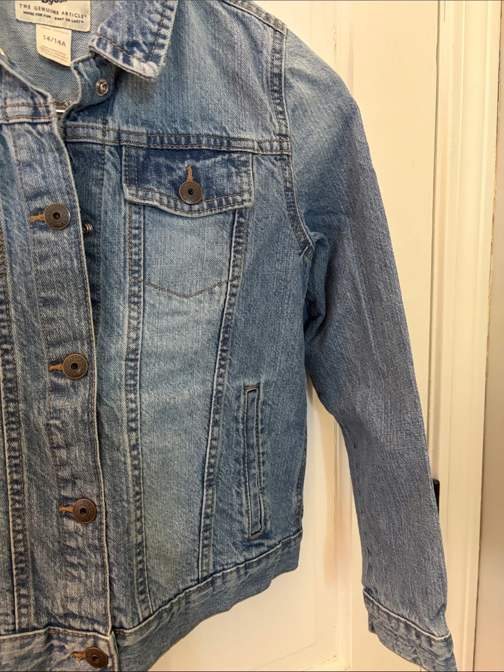OshKosh B'gosh Classic Blue Denim Jean Jacket Size 14